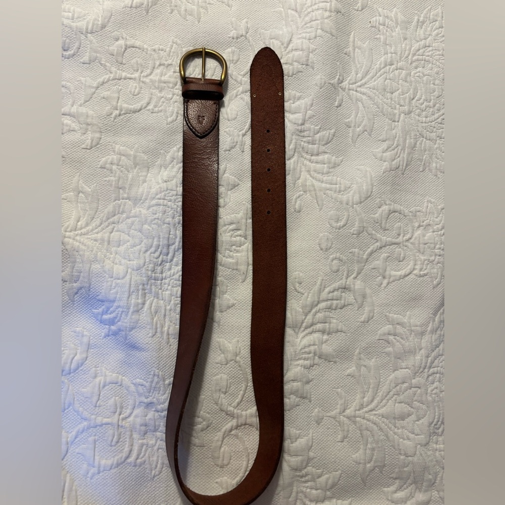 Brown vintage inspired genuine leather size medium Frye belt. Western, boho. - Picture 11 of 16
